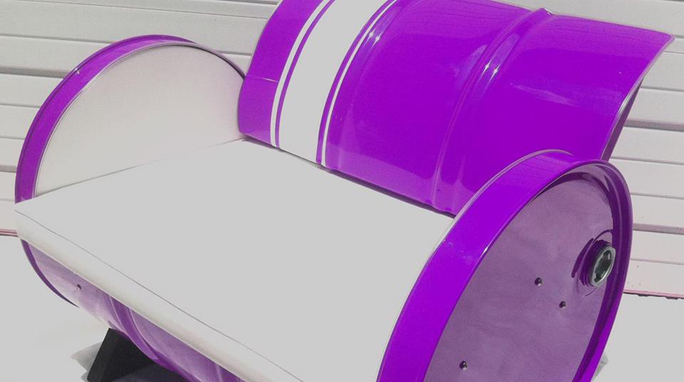 55gallon steel drums repurposed into amazing furniture collection