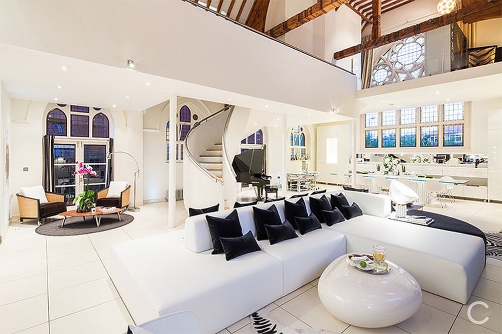 Church converted into luxury apartment with amazing interiors HomeCrux