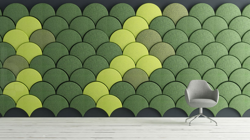 Give your walls an artistic insulation using Ginkgo acoustic panels by