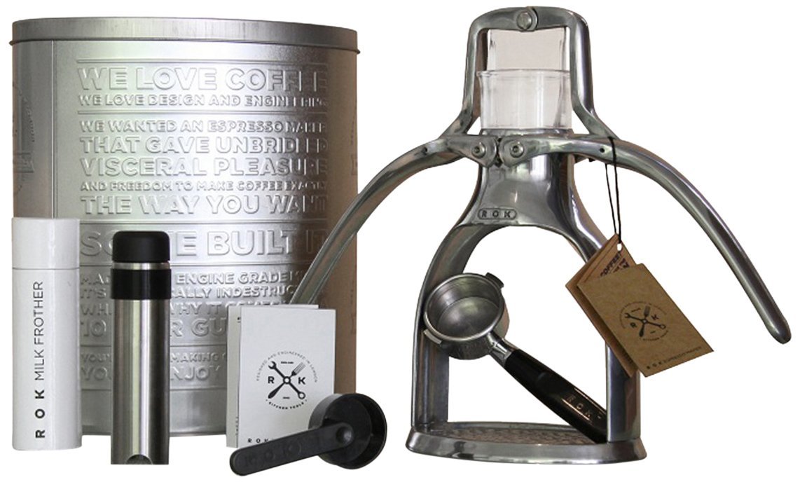 Brew coffee of your choice with ROK Manual Espresso Maker