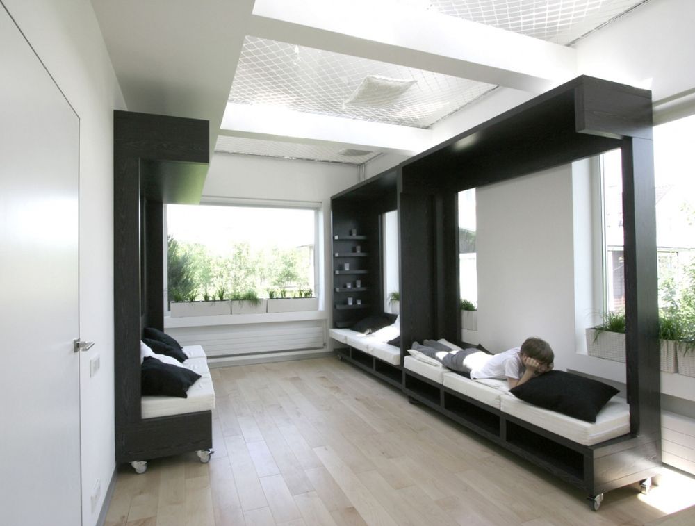 Ruetemple’s modular furniture transforms any room into a living area