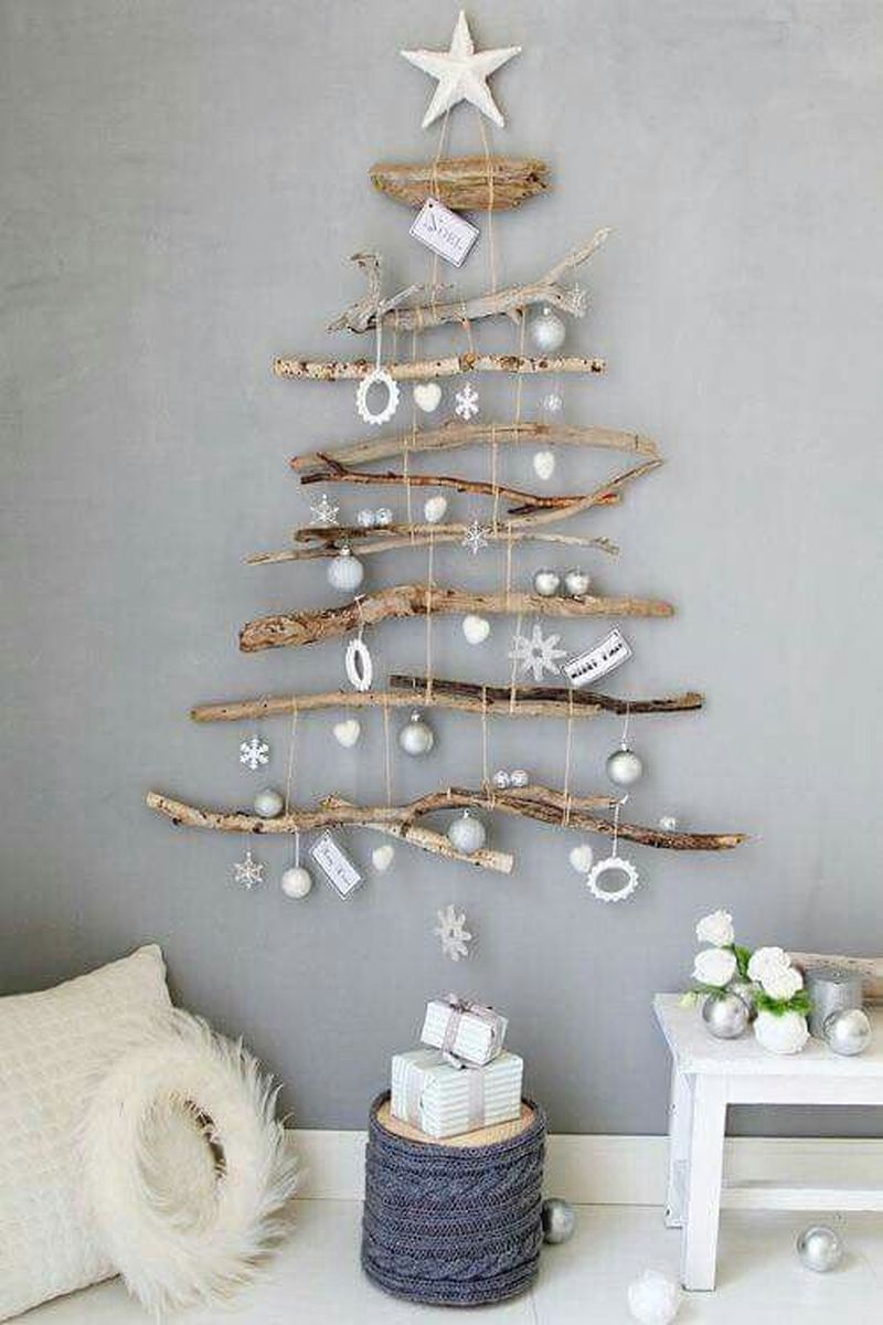 Fallen tree branch Christmas tree