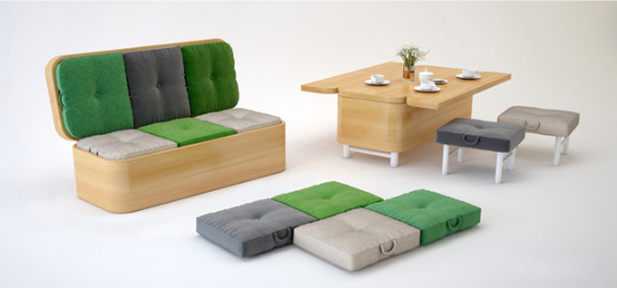 Convertible Sofa By Julia Kononenko Transforms Into A Dining Table Convertible Sofa By Julia Kononenko Transforms Into A Dining Table