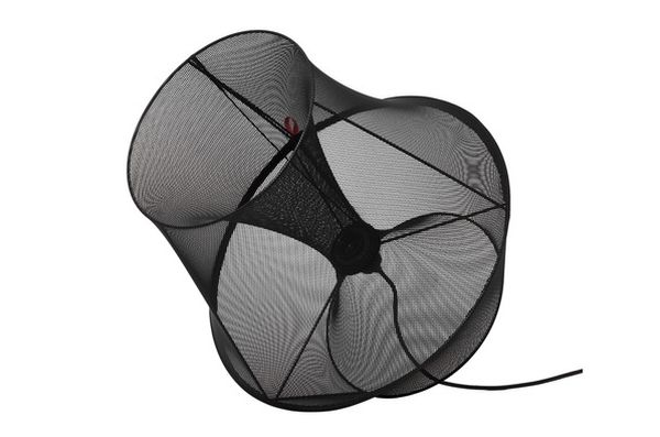 Multipurpose Moire lamp by Marc Sarrazin can be used on table, floor, ceiling or wall