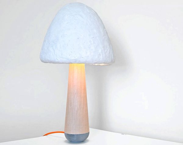 Mush-Lume is 100 percent organic, biodegradable lamp shade