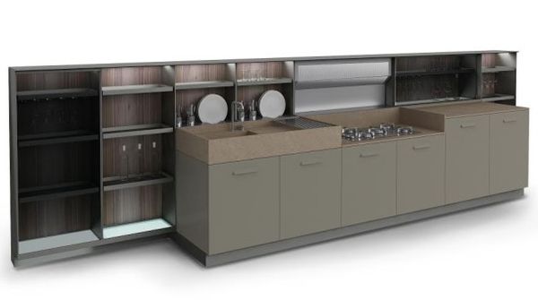 Super-strong Soul kitchen designed by Giuseppe Bavuso for Ernestomeda
