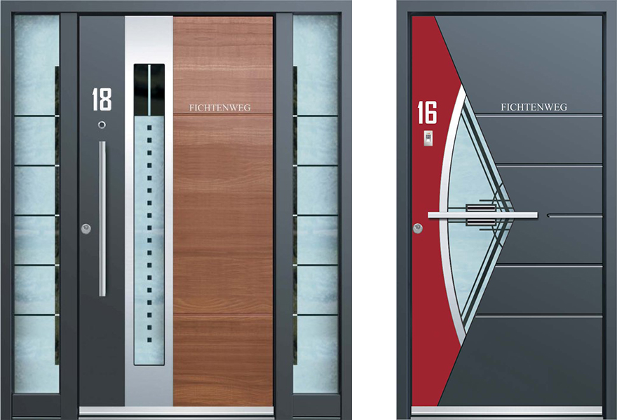 Set your style statement with smartphone-controlled Inotherm front doors