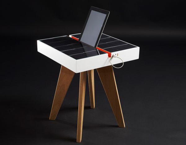 Lucio solar-powered table also uses natural light to power your gadgets