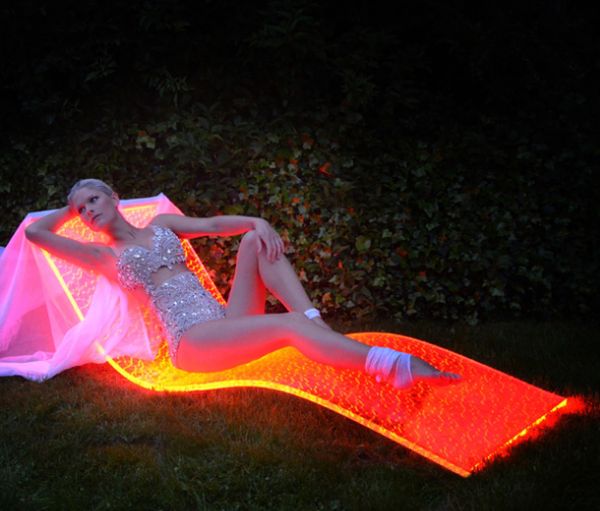 Interview: Sharon Brach co-developer glowing LumiLuxE acrylic glass lounger