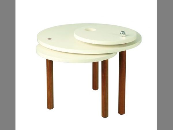 UNI coffee table folds up to become a side table