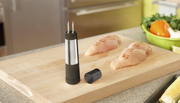 Flavinator: Flavor injector makes marinated chicken juicier from within
