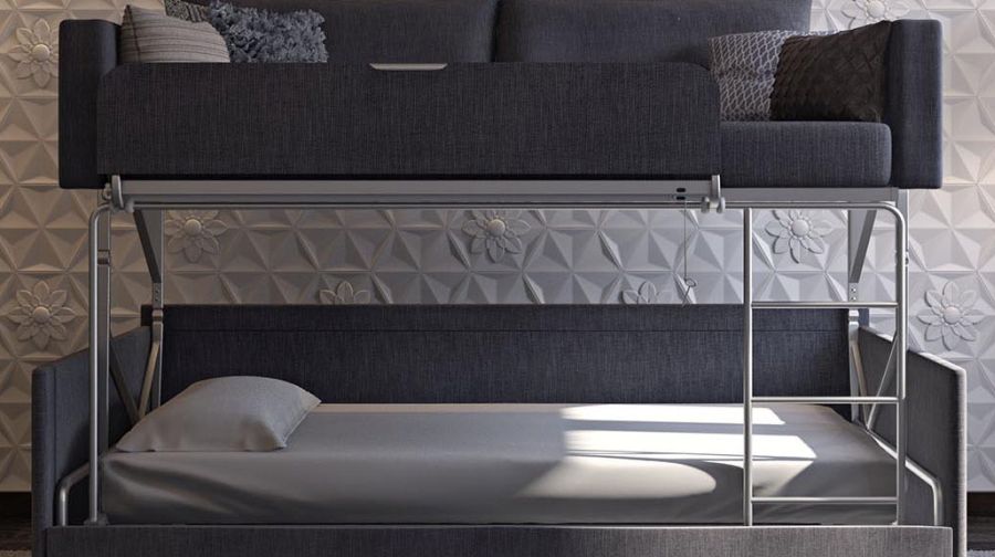 Twinny Couch Morphs Into A Bunk Bed Within Seconds Twinny Coupe Sofa Bunk Bed