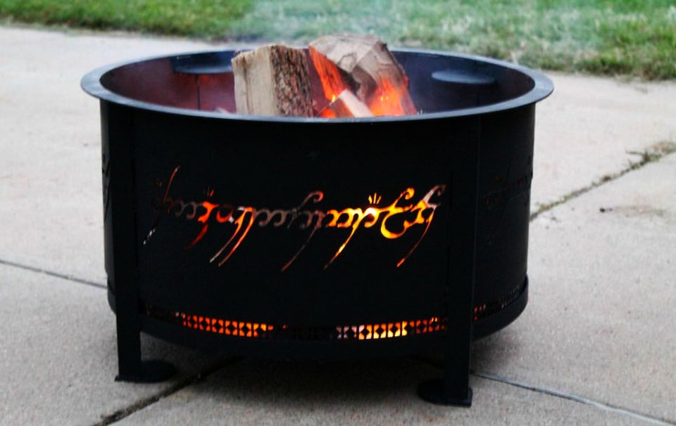 Fire Pit Reminiscent To One Ring From Lord Of The Rings