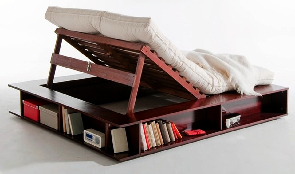 Lift-up storage bed is perfect for cozy movie nights ...