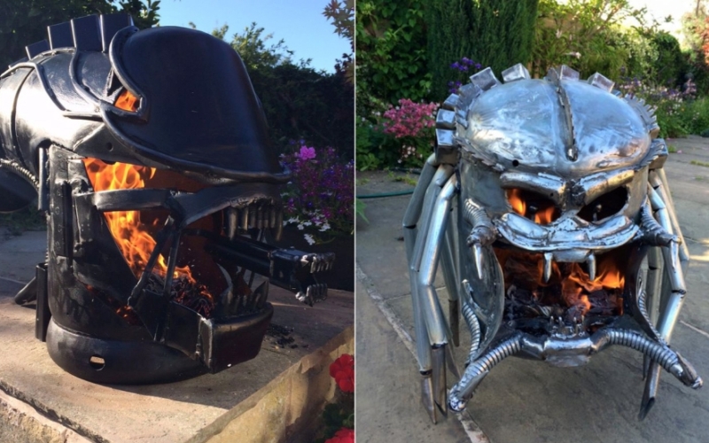 Xenomorph wood stove shoots fiery flames through its mouth ...