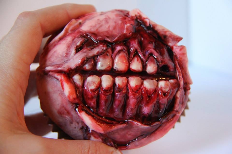 Zombie Mouth Cupcake