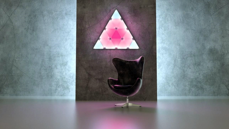 Ces 2018 Nanoleaf S Aurora Is Minimal Triangular Led Panel For Lighting Aurora By Nanoleaf