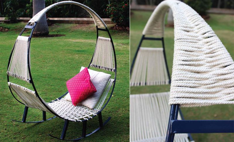 Outdoor Rocking Chair Combines Comfort Of A Hammock Homecrux Hammock Rocking Chair Hybrid By Mit Design Students
