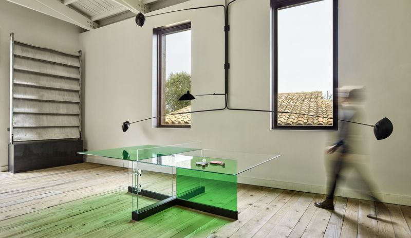 This Home Office Piece Coverts From Desk To Ping Pong Table