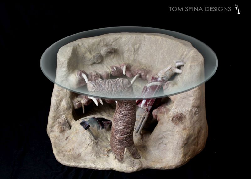 boba fett coffee table shows bounty hunter escaping sarlacc pit boba fett coffee table shows bounty hunter escaping sarlacc pit