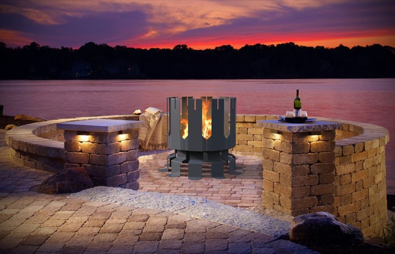 Decorpo Ion Fire Pit Propagates Aesthetic Of A Castle Tower