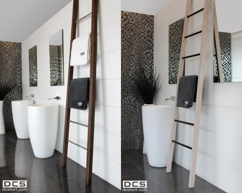 Heated Wooden Towel Ladders For Comfy After Shower Experience Heated Wooden Towel Ladders By Dc Short