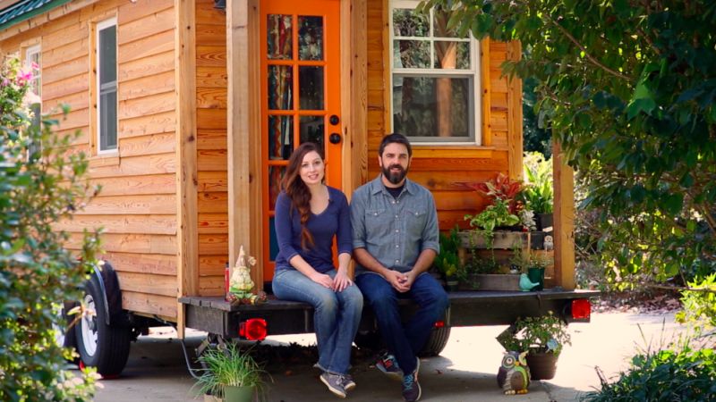 A tiny travelling house built by US couple