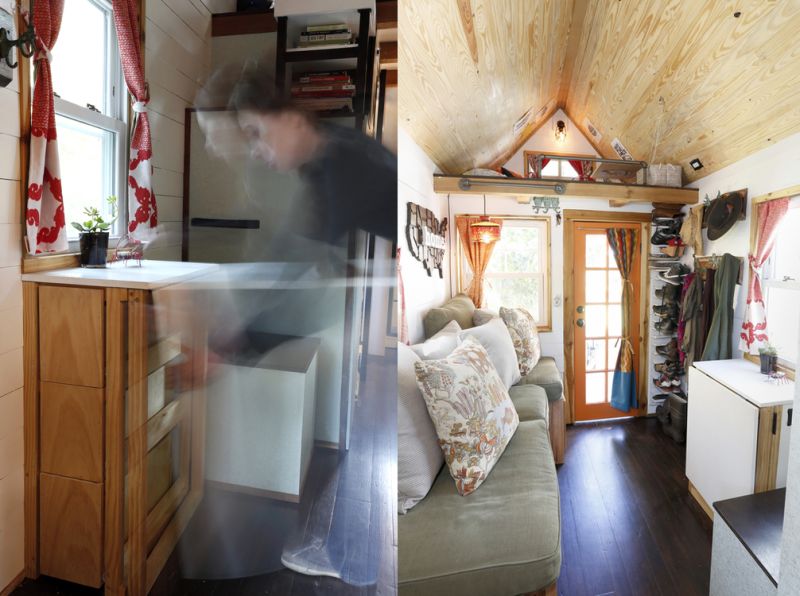Open-floor plan -connected spaces