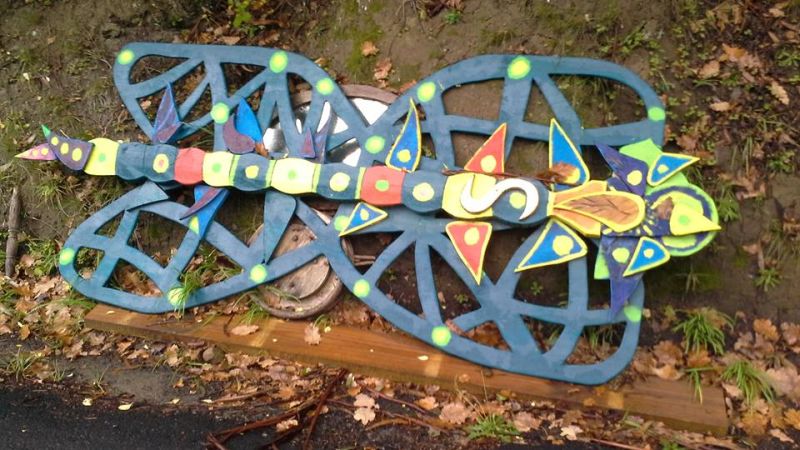 Self-made carvings and artwork