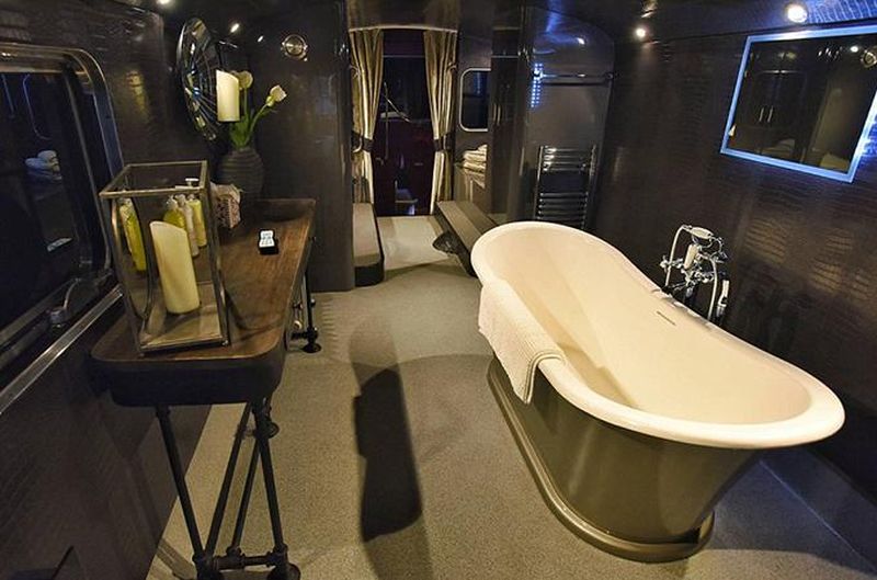 1960s double-decker bus into a luxury B&B hotel