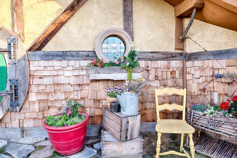 Exteriors are made using reclaimed materials
