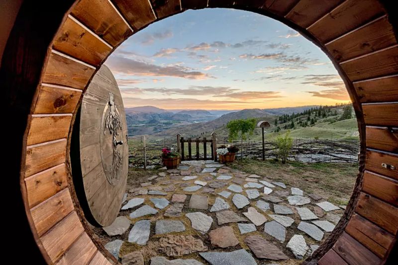 When door is open, it offers magnificent views