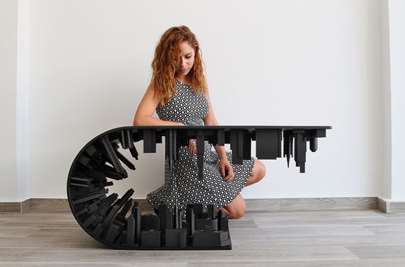 Inception Inspired Wave City Coffee Table Goes All Black