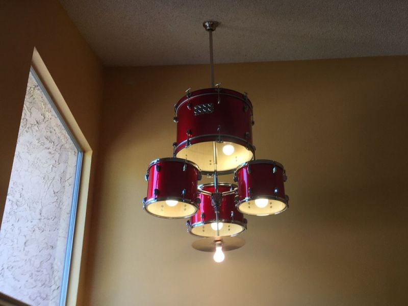 How To Make A Drum Set Chandelier At Home