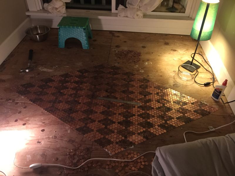 Penny floor by Tonya Stecyk_3 - HomeCrux Penny floor by Tonya Stecyk_3 - HomeCrux