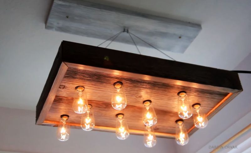 Diy Chandelier Made Of Reclaimed Wood Diy Chandelier Made From Reclaimed Wood