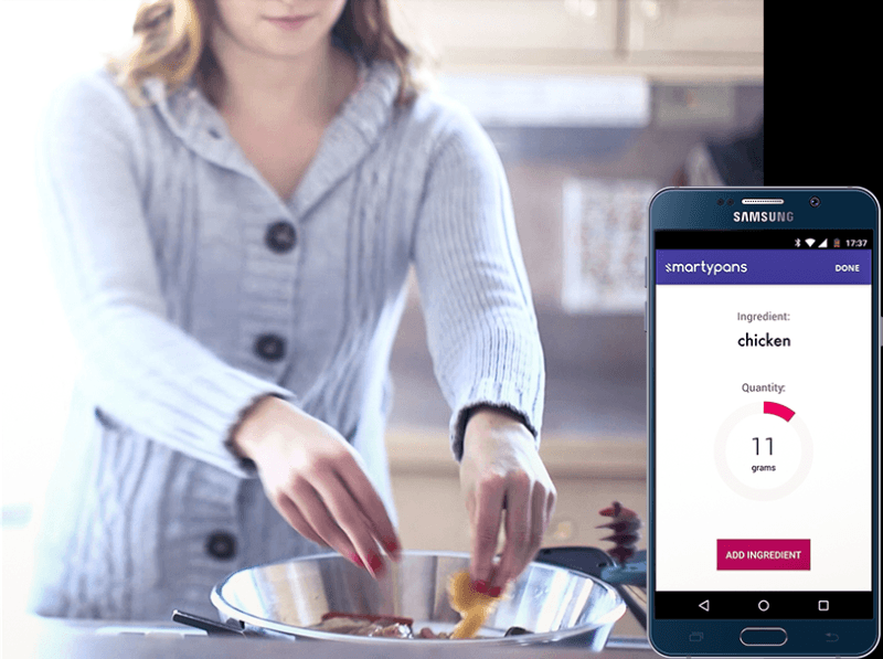 SmartyPans exhibits app-connected cooking pans at CES 2017