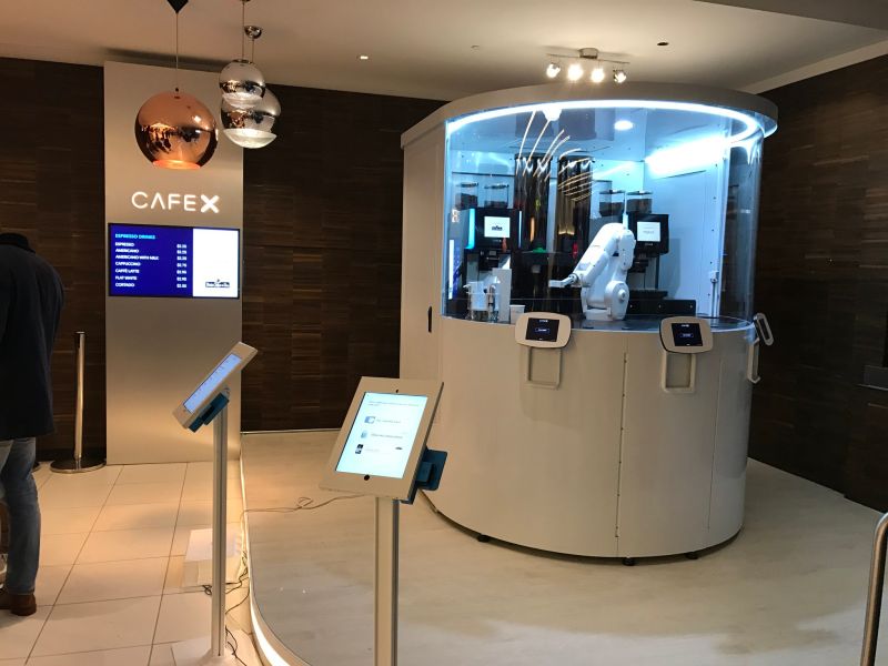 At Café X in San Francisco a robotic arm serves you coffee