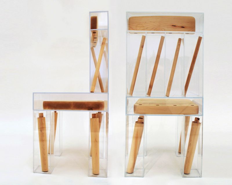 Exploded Chair by Joyce Lin looks like it is breaking apart