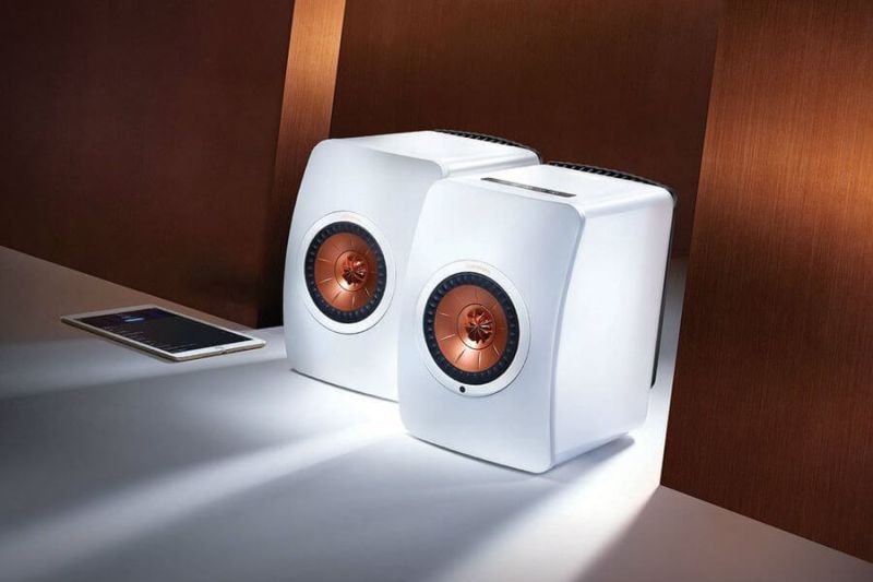 KEF LS50 wireless speakers maintain high performance and aesthetic