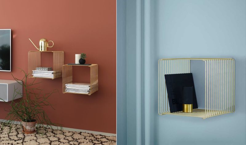 Panton Wire modular shelf doubles as a side table