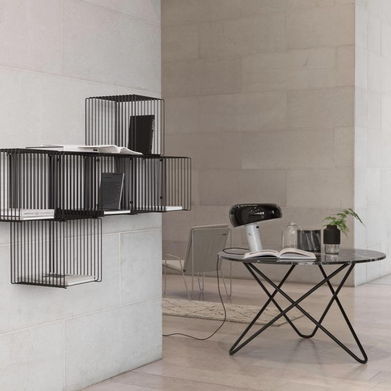 Panton Wire modular shelf doubles as a side table