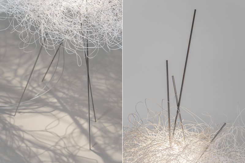 Pili lamp collection by Arturo Alvarez looks like an illuminating bird’s nest