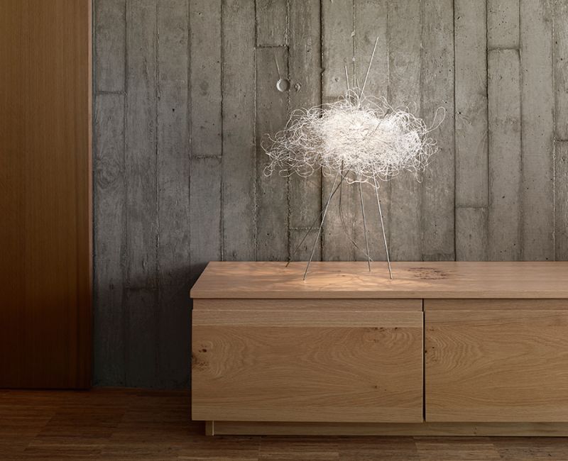 Pili lamp collection by Arturo Alvarez looks like an illuminating bird’s nest