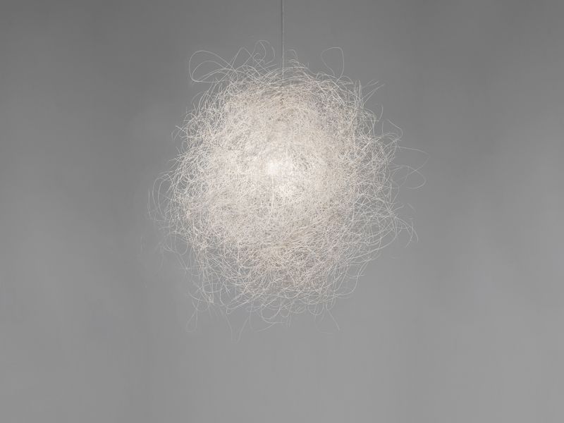 Pili lamp collection by Arturo Alvarez looks like an illuminating bird’s nest