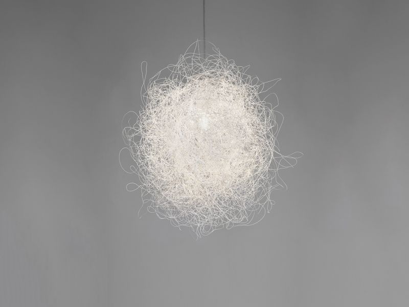 Pili lamp collection by Arturo Alvarez looks like an illuminating bird’s nest