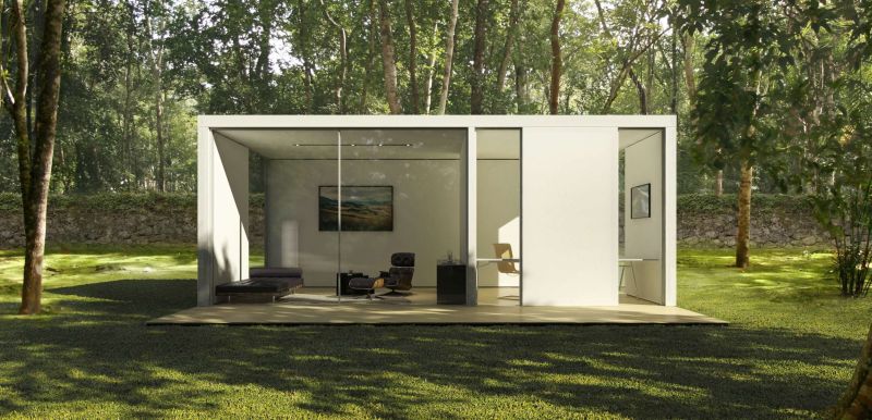 Prefab Backyard Cabin By Cover Is Made From Pre Insulated Steel Panels