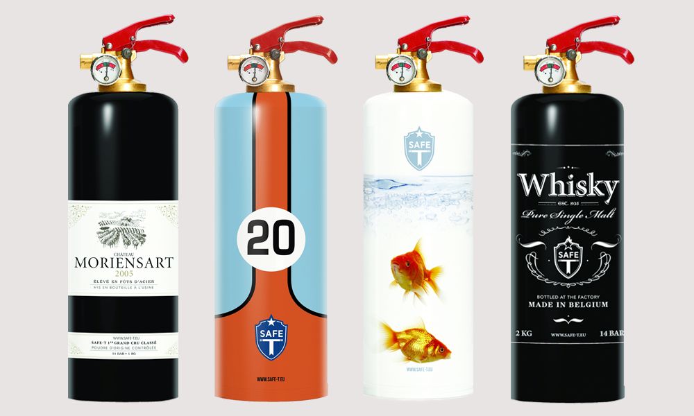 SafeT designer fire extinguishers fuse safety with style