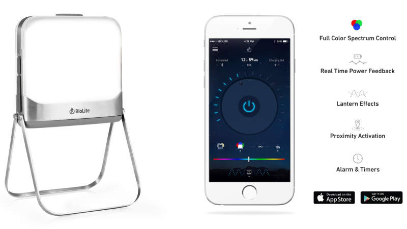 BioLite BaseLantern XL: Smartphone-controlled camping light that doubles as power bank