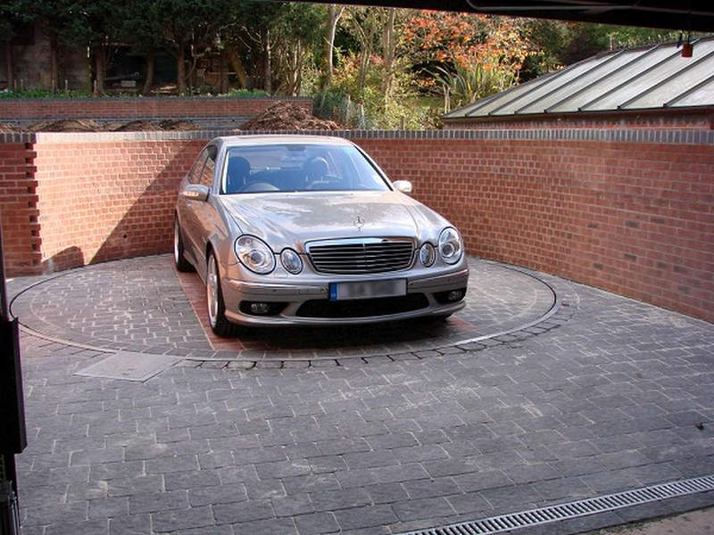 Car turntable is highend parking solution for cramped spaces